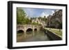 Cotswold Cottages on by Brook, Castle Combe, Cotswolds, Wiltshire, England, United Kingdom, Europe-Stuart Black-Framed Photographic Print