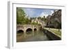 Cotswold Cottages on by Brook, Castle Combe, Cotswolds, Wiltshire, England, United Kingdom, Europe-Stuart Black-Framed Photographic Print