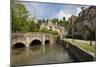 Cotswold Cottages on by Brook, Castle Combe, Cotswolds, Wiltshire, England, United Kingdom, Europe-Stuart Black-Mounted Photographic Print