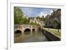 Cotswold Cottages on by Brook, Castle Combe, Cotswolds, Wiltshire, England, United Kingdom, Europe-Stuart Black-Framed Photographic Print