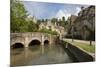 Cotswold Cottages on by Brook, Castle Combe, Cotswolds, Wiltshire, England, United Kingdom, Europe-Stuart Black-Mounted Photographic Print