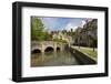 Cotswold Cottages on by Brook, Castle Combe, Cotswolds, Wiltshire, England, United Kingdom, Europe-Stuart Black-Framed Photographic Print