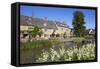 Cotswold Cottages on the River Eye-Stuart Black-Framed Stretched Canvas