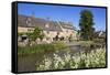 Cotswold Cottages on the River Eye-Stuart Black-Framed Stretched Canvas