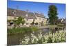 Cotswold Cottages on the River Eye-Stuart Black-Mounted Photographic Print