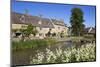 Cotswold Cottages on the River Eye-Stuart Black-Mounted Photographic Print