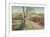 Cotswold Crossroads-Adrian Allinson-Framed Premium Giclee Print