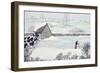 Cotswold Farm in Winter-Maggie Rowe-Framed Giclee Print