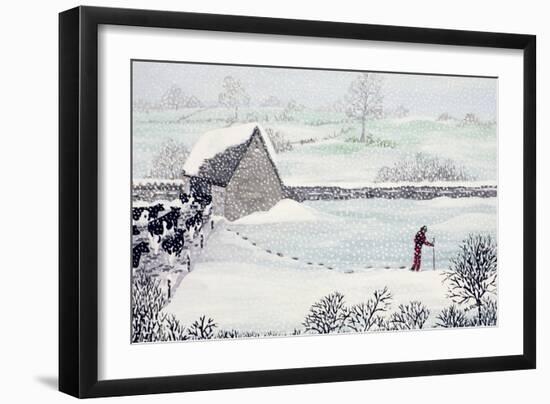 Cotswold Farm in Winter-Maggie Rowe-Framed Giclee Print