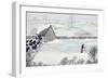 Cotswold Farm in Winter-Maggie Rowe-Framed Giclee Print