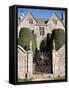 Cotswold House, Topiary and Gate, Ablington, Gloucestershire, the Cotswolds, England-David Hunter-Framed Stretched Canvas