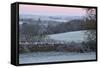 Cotswold Landscape on Frosty Morning, Stow-On-The-Wold, Gloucestershire, Cotswolds, England, UK-Stuart Black-Framed Stretched Canvas