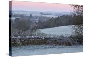 Cotswold Landscape on Frosty Morning, Stow-On-The-Wold, Gloucestershire, Cotswolds, England, UK-Stuart Black-Stretched Canvas