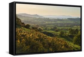 Cotswold Landscape with View to Malvern Hills-Stuart Black-Framed Stretched Canvas