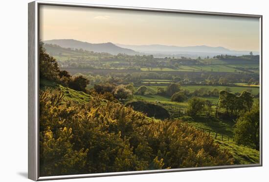 Cotswold Landscape with View to Malvern Hills-Stuart Black-Framed Photographic Print