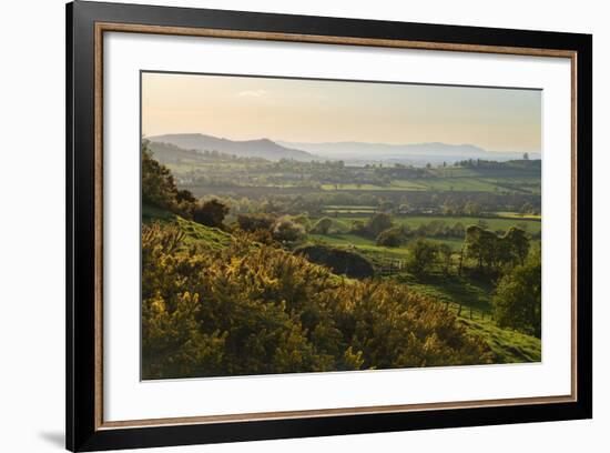 Cotswold Landscape with View to Malvern Hills-Stuart Black-Framed Photographic Print