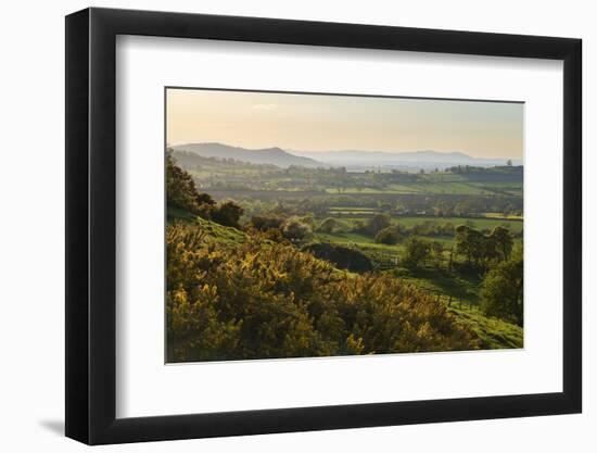 Cotswold Landscape with View to Malvern Hills-Stuart Black-Framed Photographic Print