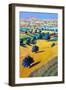 Cotswold Valley, 2021 (acrylic on board)-Paul Powis-Framed Premium Giclee Print