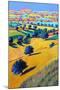 Cotswold Valley, 2021 (acrylic on board)-Paul Powis-Mounted Giclee Print