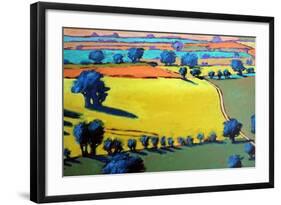 Cotswold Way close up-Paul Powis-Framed Giclee Print
