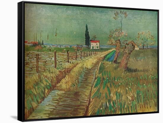 'Cottage Among Fields', c1890-Vincent van Gogh-Framed Stretched Canvas