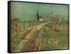 'Cottage Among Fields', c1890-Vincent van Gogh-Framed Stretched Canvas