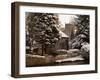 Cottage and Church, Ashford in the Water, Derbyshire, England, United Kingdom, Europe-Frank Fell-Framed Photographic Print