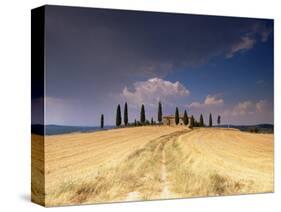 Cottage and Cypress Trees Near Pienza, Val d'Orcia, Siena Province, Tuscany, Italy, Europe-Sergio Pitamitz-Stretched Canvas