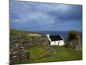 Cottage And Deserted Cottages on Great Blasket Island-null-Mounted Photographic Print