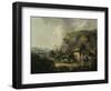 Cottage and Hilly Landscape-Thomas Hand-Framed Giclee Print