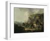Cottage and Hilly Landscape-Thomas Hand-Framed Giclee Print