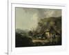 Cottage and Hilly Landscape-Thomas Hand-Framed Giclee Print