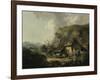 Cottage and Hilly Landscape-Thomas Hand-Framed Giclee Print