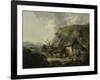 Cottage and Hilly Landscape-Thomas Hand-Framed Giclee Print