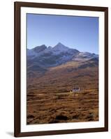 Cottage and Sgurr Nan Gillean, 964M, Black Cuillins Range Near Sligachan, Isle of Skye, Scotland-Patrick Dieudonne-Framed Photographic Print