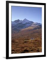 Cottage and Sgurr Nan Gillean, 964M, Black Cuillins Range Near Sligachan, Isle of Skye, Scotland-Patrick Dieudonne-Framed Photographic Print