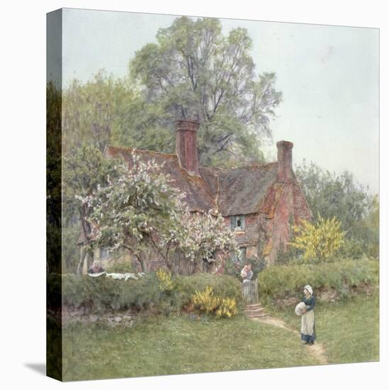 Cottage at Chiddingfold-Helen Allingham-Stretched Canvas