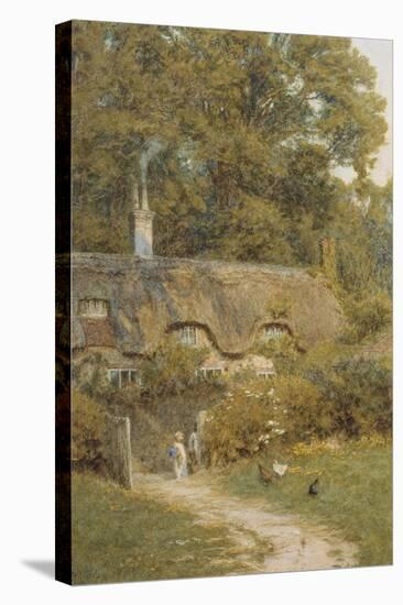 Cottage at Farringford, Isle of Wight-Helen Allingham-Stretched Canvas