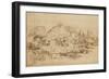 Cottage Beside a Canal, C.1650-53-Rembrandt van Rijn-Framed Giclee Print