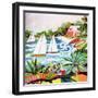 Cottage by the Bay II-Karen Fields-Framed Art Print