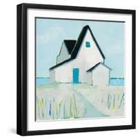 Cottage by the Sea Neutral-Phyllis Adams-Framed Art Print