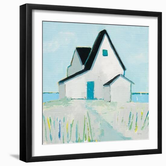 Cottage by the Sea Neutral-Phyllis Adams-Framed Art Print