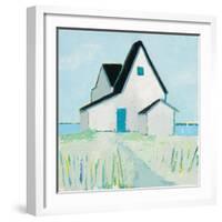 Cottage by the Sea-Phyllis Adams-Framed Art Print