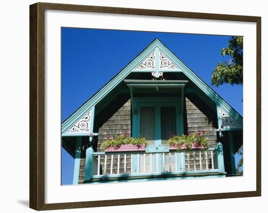 Cottage City, 19th C. Cottage, Oak Bluffs, Martha's Vineyard, Cape Cod, Massachusetts, USA-Fraser Hall-Framed Photographic Print