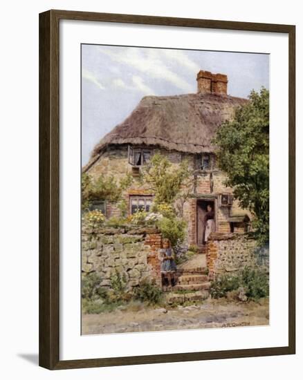 Cottage Door, Amberley, Sussex-Alfred Robert Quinton-Framed Giclee Print