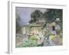 Cottage Garden at Sunset-David Woodlock-Framed Giclee Print