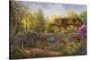 Cottage Garden in Full Bloom-Nicky Boehme-Stretched Canvas