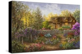 Cottage Garden in Full Bloom-Nicky Boehme-Stretched Canvas