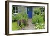 Cottage Garden in Spring with Path Leading to Front Door-null-Framed Photographic Print
