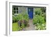 Cottage Garden in Spring with Path Leading to Front Door-null-Framed Photographic Print